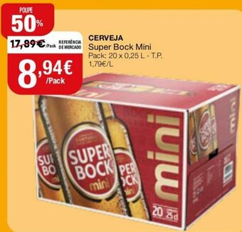 Intermarché Cerveja Super Bock Mini 20x0,25L promoção