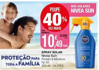 Intermarché Spray Solar Nivea Sun Fp 30 300ml promoção
