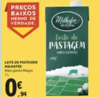 E.Leclerc Leite de Pastagem Milhafre 1L promoção