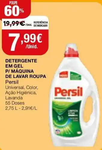 Intermarché Detergente Líquido P/Máquina de Lavar Roupa Persil 2,75L promoção