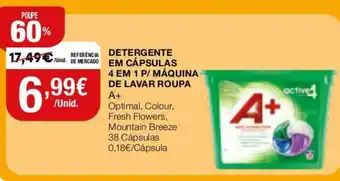 Intermarché Detergente Líquido P/Máquina de Lavar Roupa A+ 38 Cápsulas promoção