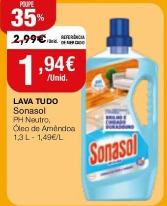 Intermarché Lava Tudo Sonasol 1,3L promoção