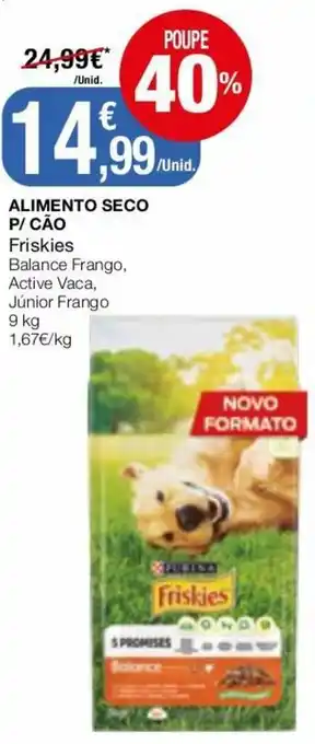 Intermarché Alimento Seco P/ Cão Friskies 9kg promoção