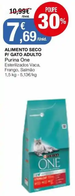 Intermarché Alimento Seco P/ Gato Adulto Purina One 1,5kg promoção