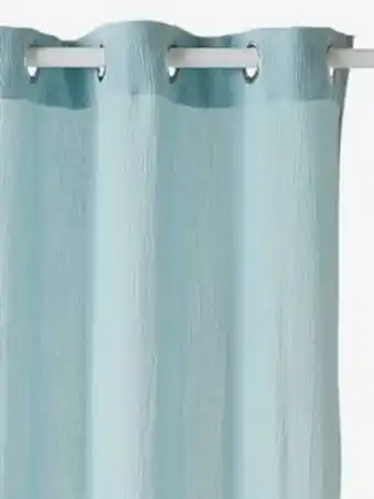 Vertbaudet Cortinado translúcido, em gaze de algodão - azul claro liso promoção