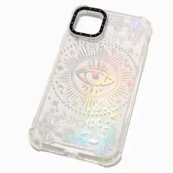 Claire's Holographic evil eye clear phone case - fits iphone® 11 promoção