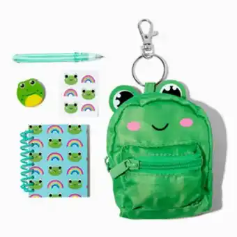 Green frog 4'' backpack stationery set