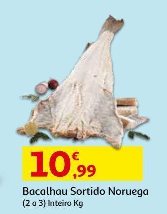 Auchan Bacalhau sortido (2a3) inteiro kg promoção