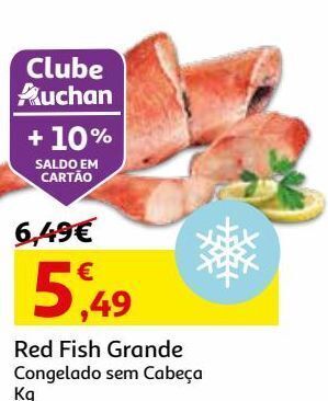 Auchan Red/fish grande congelado s/cabeça kg promoção