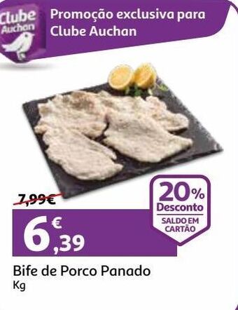 Auchan Bife de porco panado kg promoção