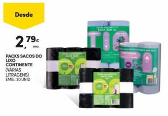 Packs Sacos do Lixo Continente