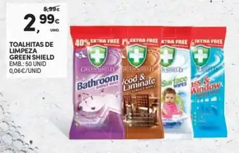 Continente Toalhitas de Limpeza Green Shield 50 unid promoção