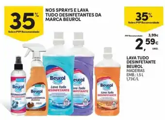 Continente Lava Tudo desinfetante Beurol 1.5L promoção