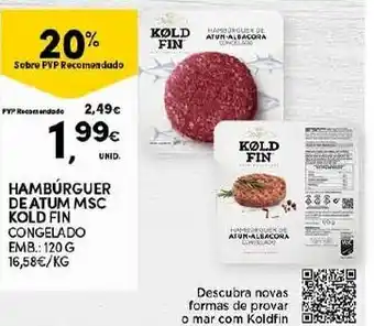 Continente Hamburguer De Atum MSC Kold Fin 120g promoção