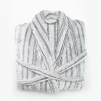 Roupão stripes light grey