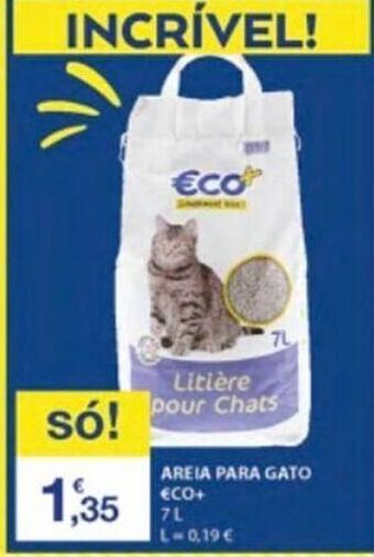 E.Leclerc Areia para gato eco+ promoção