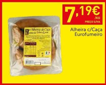 Recheio Alheira promoção