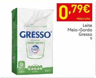 Recheio Leite semi desnatado gresso promoção