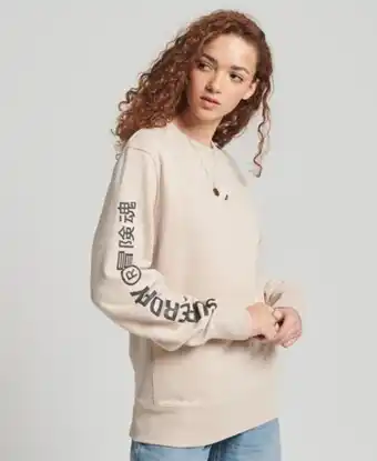 Code linear loose crew sweatshirt