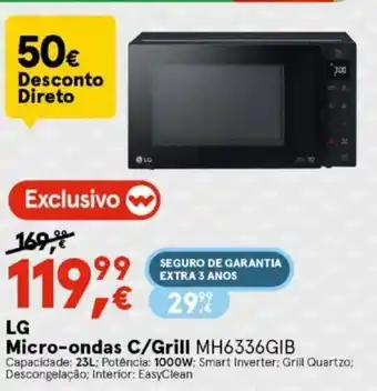 Worten LG Micro-ondas C/ Grill MH6336GIB promoção