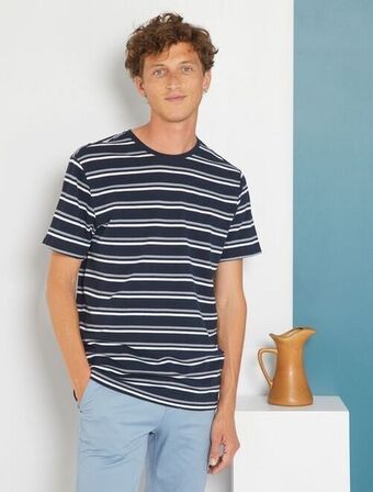 Kiabi T-shirt às riscas em piqué promoção