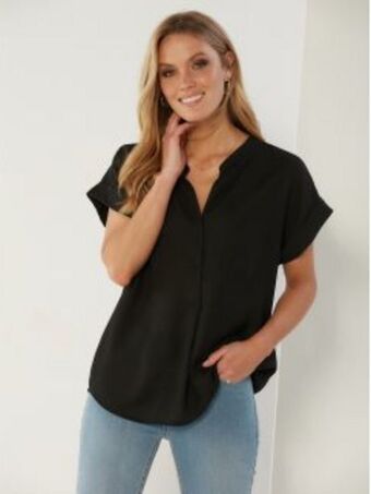 Venca Blusa manga curta com prega cruzada promoção