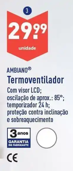 ALDI Termoventilador promoção