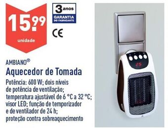 ALDI Aquecedor promoção