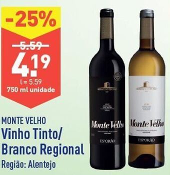 ALDI Vinhos monte velho promoção