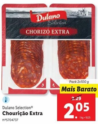 Lidl Chouriço dulano promoção