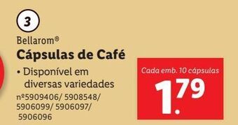 Cápsulas de café bellarom
