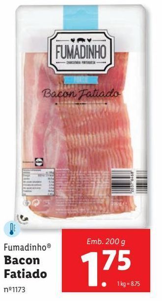 Lidl Bacon fumadinho promoção
