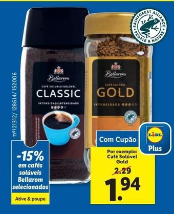 Lidl Café solúvel bellarom promoção