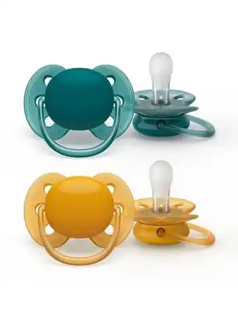 2 chupetas ultra macias 6-18m neutras - philips avent - philips avent