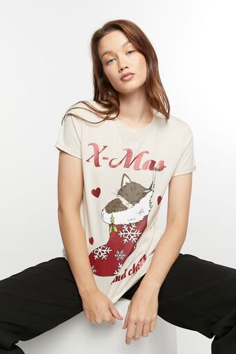 New Yorker T-shirt with print promoção