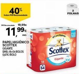 Continente Papel higiênico scottex promoção