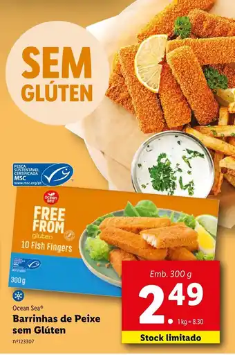 Lidl Barrinhas de Peixe sem Glúten 300g promoção