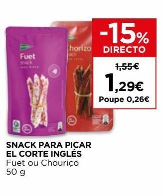 El Corte Inglés Snacks el corte inglés promoção