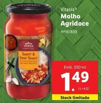 Lidl Molho agridoce vitasia promoção