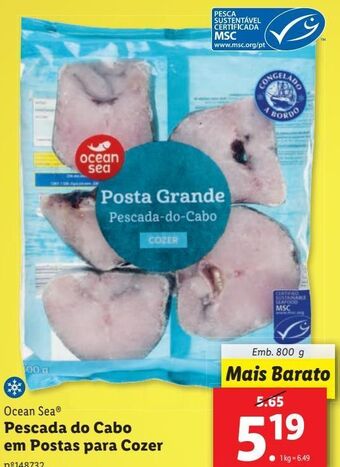 Lidl Peixe congelado ocean sea promoção