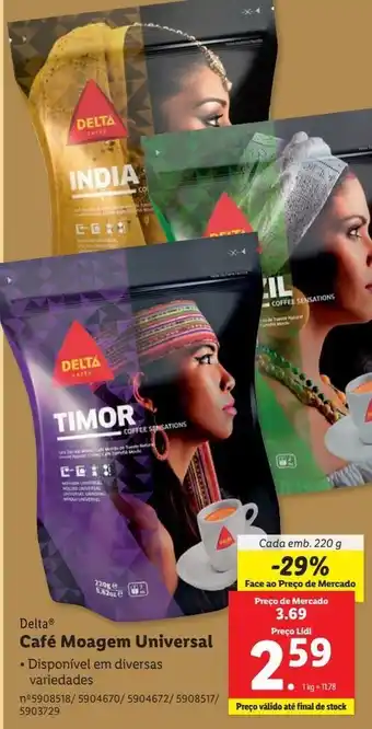 Lidl Café em pó delta promoção