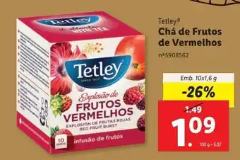 Lidl Chá vermelho tetley promoção