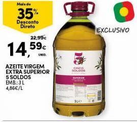 Continente Azeite virgem promoção