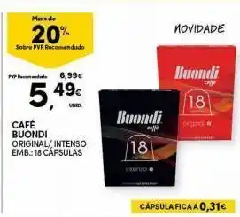 Continente Café buondi promoção