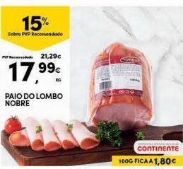 Continente Presunto nobre promoção