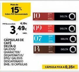 Continente Cápsulas de café delta q promoção