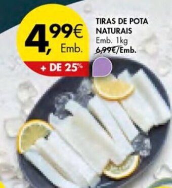 Pingo Doce Tiras de Pota Naturais 1kg promoção