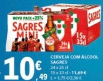 Cerveja sagres mini