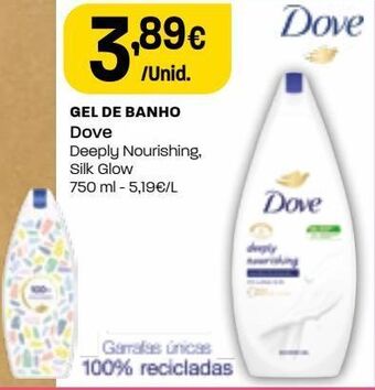 Intermarché Gel de banho dove promoção