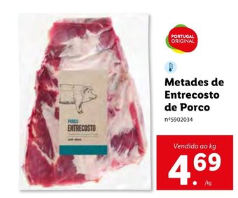 Lidl Metades de Entrecosto de Porco promoção